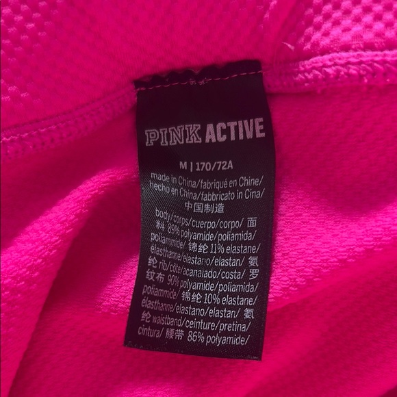 PINK Victoria’s Secret Hot Pink Athletic Seamless Ribbed Leggings - Picture 5 of 5